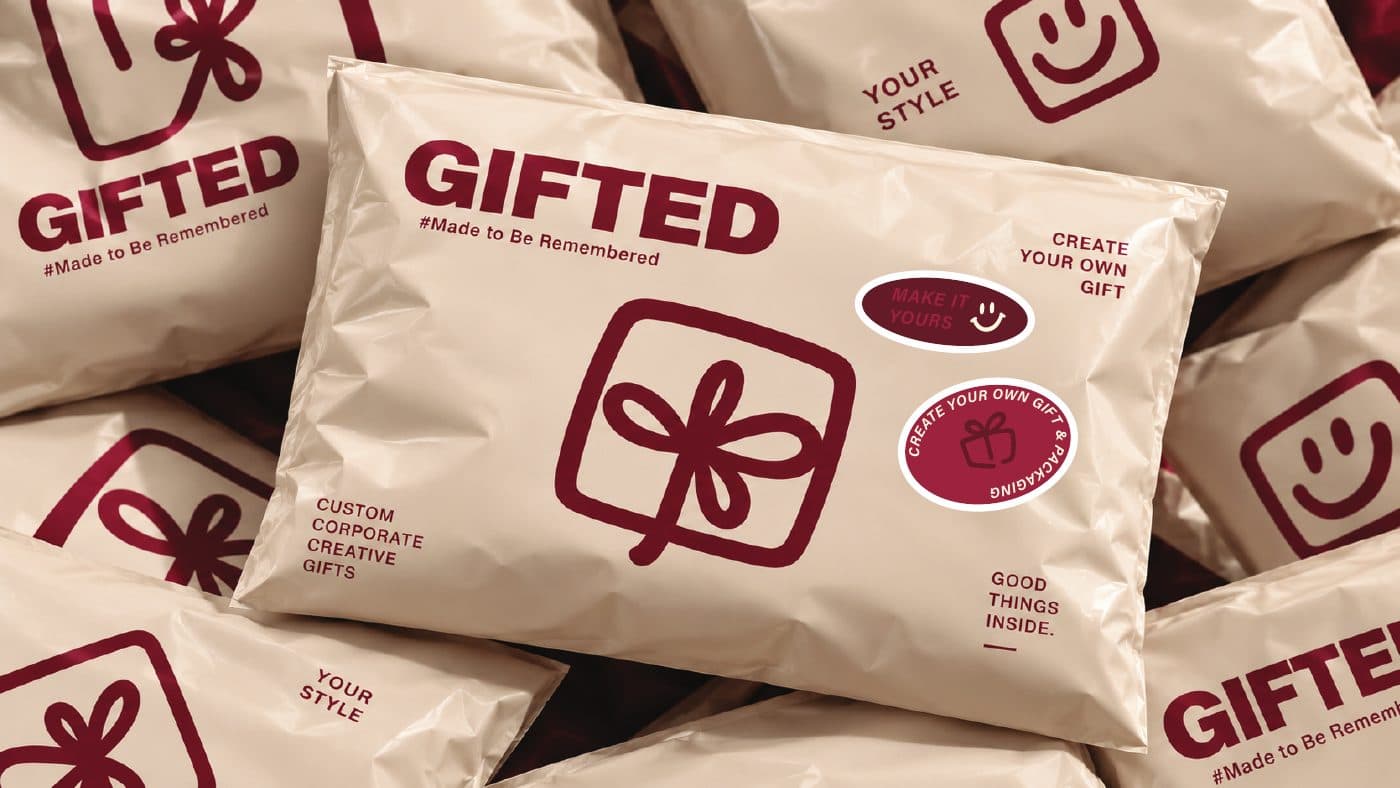 GIFTED branded mailer bags